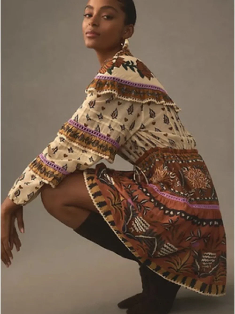 FARM Rio Ainika Floral Ruffle Mini Dress from Anthropologie - Picture 3 of 13